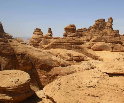 Sandstone outcrops